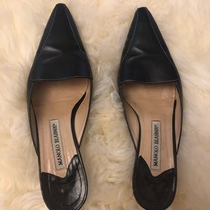 EUC Manolo Blahnik black mules size 37/6.5